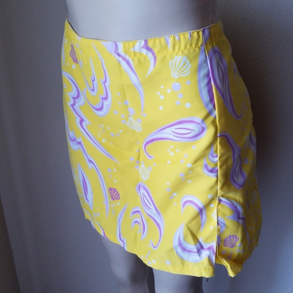 Water Girl Yellow Beach Mini Skirt - Picture 4 of 8